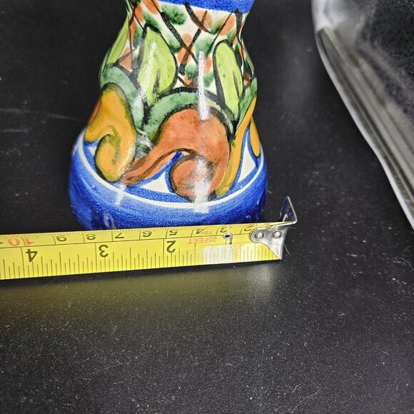 Vintage T. Ruth Talavera Pottery Candelabra 3 Arm Hand Painted Mexican Folk Art - Picture 13 of 13